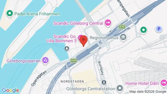 Kontorslokaler att hyra i Göteborg Centrum - kort over placeringen