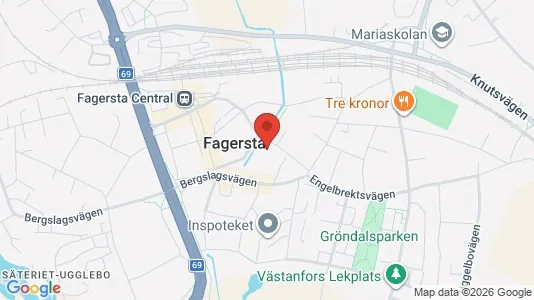 Affärslokaler att hyra i Fagersta - Bild från Google Street View