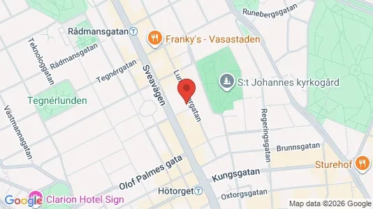 Kontorslokaler att hyra i Stockholm Innerstad - kort over placeringen