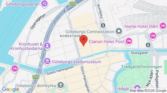 Kontorslokaler att hyra i Göteborg Centrum - kort over placeringen