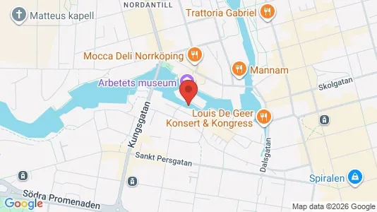 Affärslokaler att hyra i Norrköping - kort over placeringen