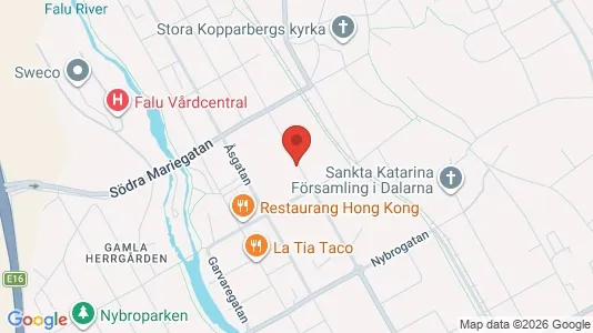 Kontorslokaler att hyra i Falun - kort over placeringen