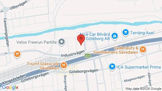 Lagerlokaler att hyra i Partille - Bild från Google Street View