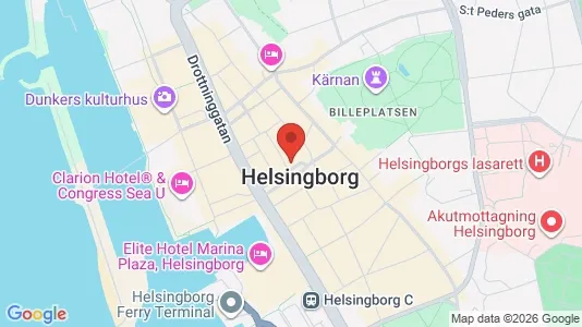 Affärslokaler att hyra i Helsingborg - kort over placeringen