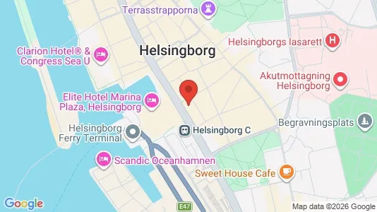 Affärslokaler att hyra i Helsingborg - kort over placeringen