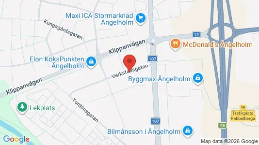 Industrilokaler att hyra i Ängelholm - Bild från Google Street View