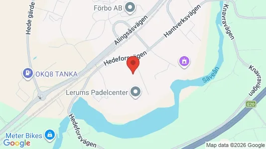 Affärslokaler att hyra i Lerum - kort over placeringen