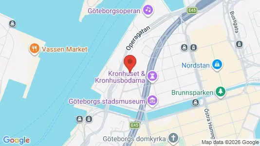 Kontorslokaler att hyra i Göteborg Centrum - kort over placeringen