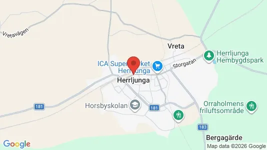 Affärslokaler till försäljning i Herrljunga - kort over placeringen
