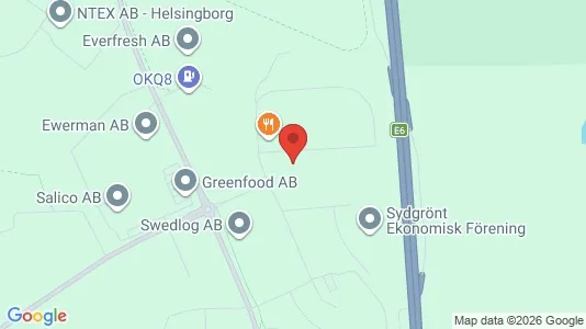 Industrilokaler att hyra i Helsingborg - kort over placeringen