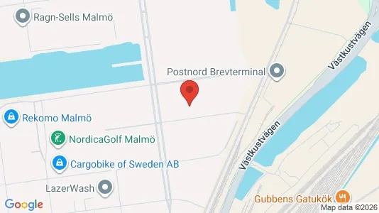 Industrilokaler att hyra i Malmö Centrum - kort over placeringen
