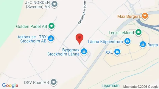 Industrilokaler att hyra i Huddinge - kort over placeringen
