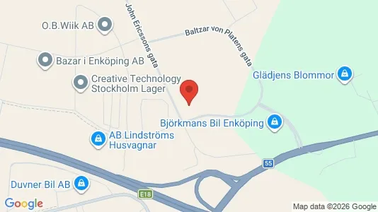 Affärslokaler till försäljning i Enköping - kort over placeringen
