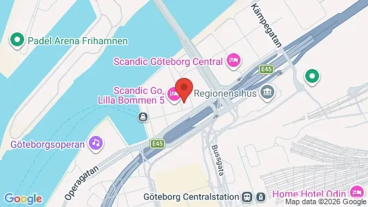 Kontorslokaler att hyra i Göteborg Centrum - kort over placeringen