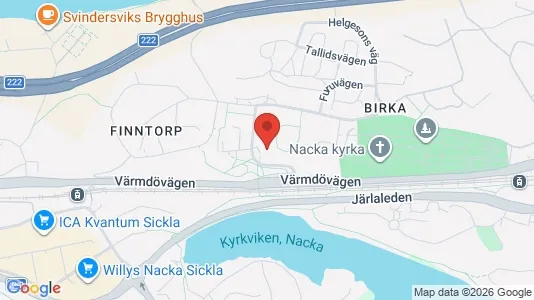 Kontorslokaler att hyra i Nacka - kort over placeringen