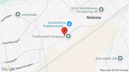 Lagerlokaler att hyra i Haninge - kort over placeringen