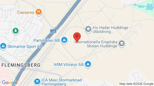 Kontorslokaler att hyra i Huddinge - kort over placeringen