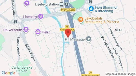 Kontorslokaler att hyra i Majorna-Linné - kort over placeringen