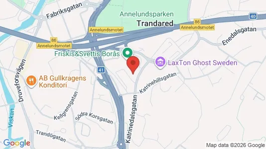 Kontorslokaler att hyra i Borås - kort over placeringen