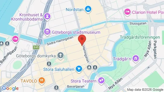 Kontorslokaler att hyra i Göteborg Centrum - kort over placeringen