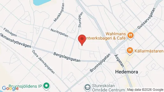Affärslokaler till försäljning i Hedemora - kort over placeringen