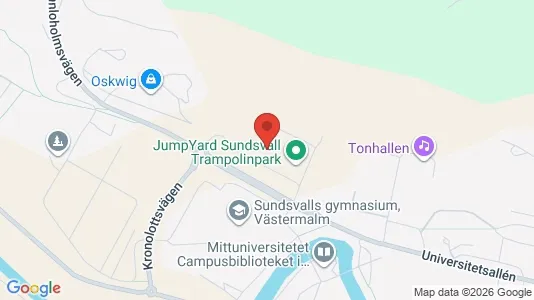 Kontorslokaler att hyra i Sundsvall - kort over placeringen