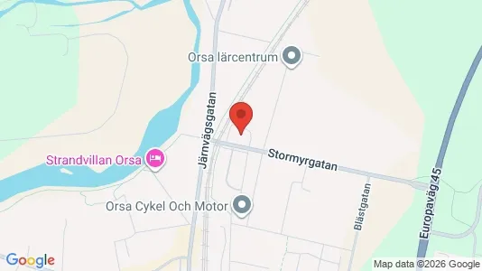Affärslokaler att hyra i Orsa - kort over placeringen