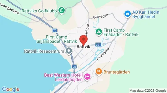 Affärslokaler att hyra i Rättvik - kort over placeringen