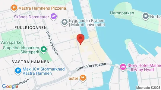Kontorslokaler att hyra i Malmö Centrum - kort over placeringen