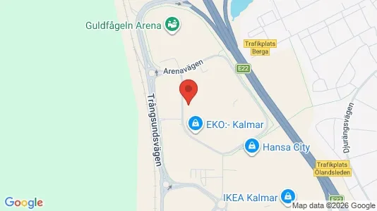 Industrilokaler att hyra i Kalmar - kort over placeringen