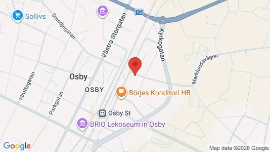 Affärslokaler till försäljning i Osby - kort over placeringen