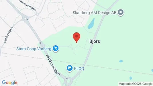 Affärslokaler att hyra i Varberg - kort over placeringen
