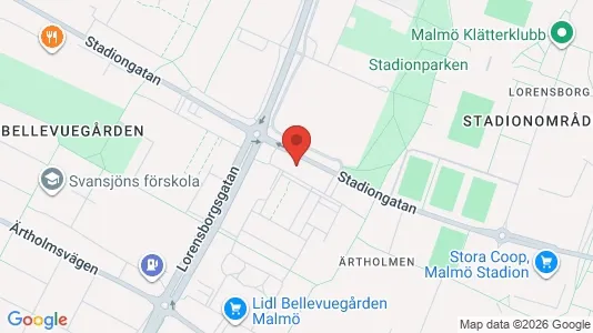 Kontorslokaler att hyra i Malmö Centrum - kort over placeringen