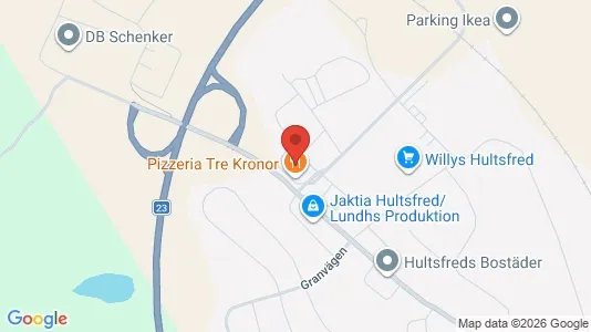 Affärslokaler att hyra i Hultsfred - kort over placeringen