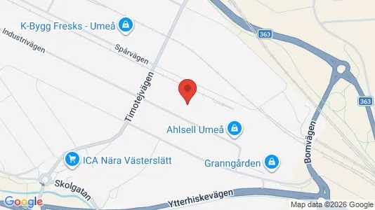 Affärslokaler att hyra i Umeå - Bild från Google Street View