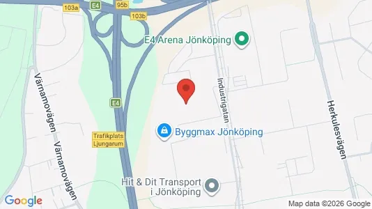 Kontorslokaler att hyra i Jönköping - kort over placeringen