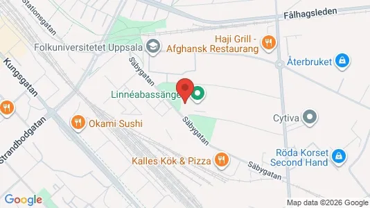 Coworking spaces att hyra i Uppsala - kort over placeringen