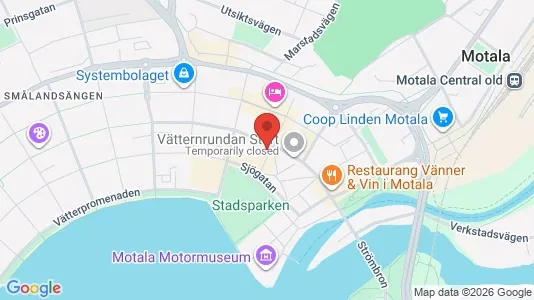 Affärslokaler att hyra i Motala - kort over placeringen