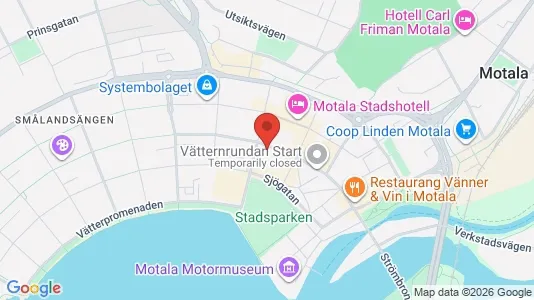 Affärslokaler att hyra i Motala - kort over placeringen