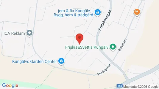 Lagerlokaler att hyra i Kungälv - Bild från Google Street View