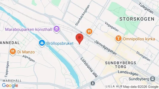 Affärslokaler att hyra i Sundbyberg - kort over placeringen
