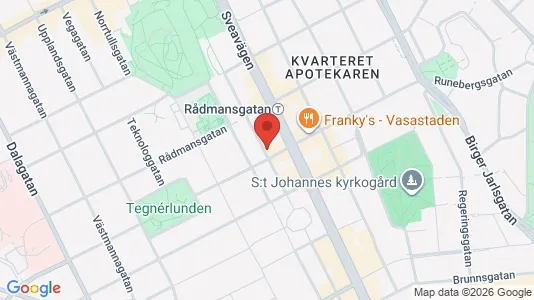 Kontorslokaler att hyra i Stockholm Innerstad - kort over placeringen