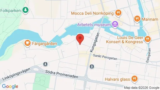 Kontorslokaler att hyra i Norrköping - kort over placeringen