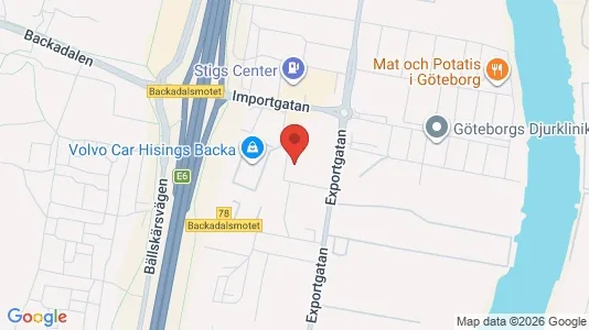Kontorslokaler att hyra i Göteborg Östra - kort over placeringen