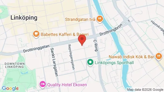 Kontorslokaler att hyra i Linköping - kort over placeringen