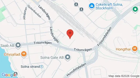 Kontorslokaler att hyra i Solna - kort over placeringen