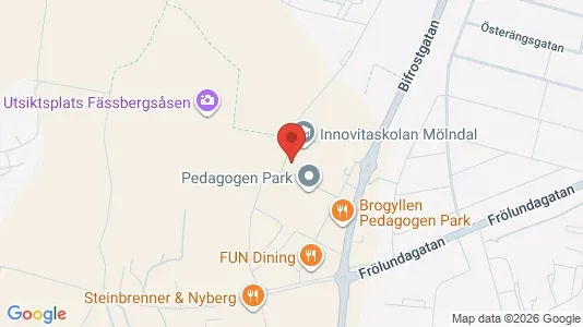 Kontorslokaler att hyra i Mölndal - kort over placeringen
