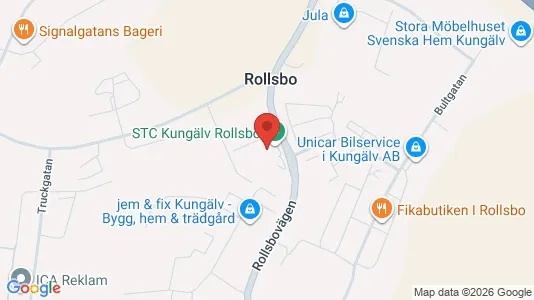 Affärslokaler att hyra i Kungälv - kort over placeringen