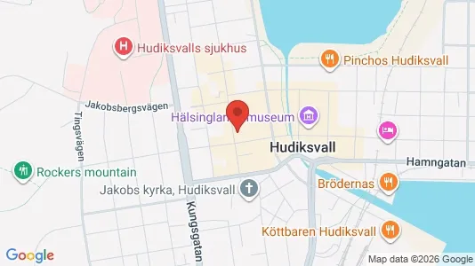 Affärslokaler att hyra i Hudiksvall - Bild från Google Street View