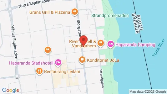 Affärslokaler att hyra i Haparanda - kort over placeringen